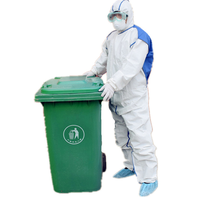 Art 3b 4b EVP-Isolierungs-schützender Overall-chemische mit Kapuze Krankenhaus Hazmat CAT III